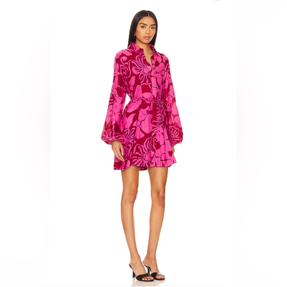 Faithfull the Brand Pink Floral Mini Dress